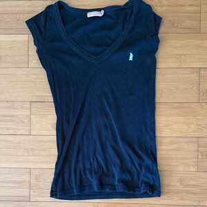 Juicy Couture Vintage Scottie dog black V-Neck Tee P XS rare